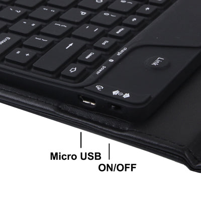 2 in 1 Bluetooth 2.0 Silicone Keyboard + Folding Leather Tablet Case with Holder for Google Nexus 7(Black)