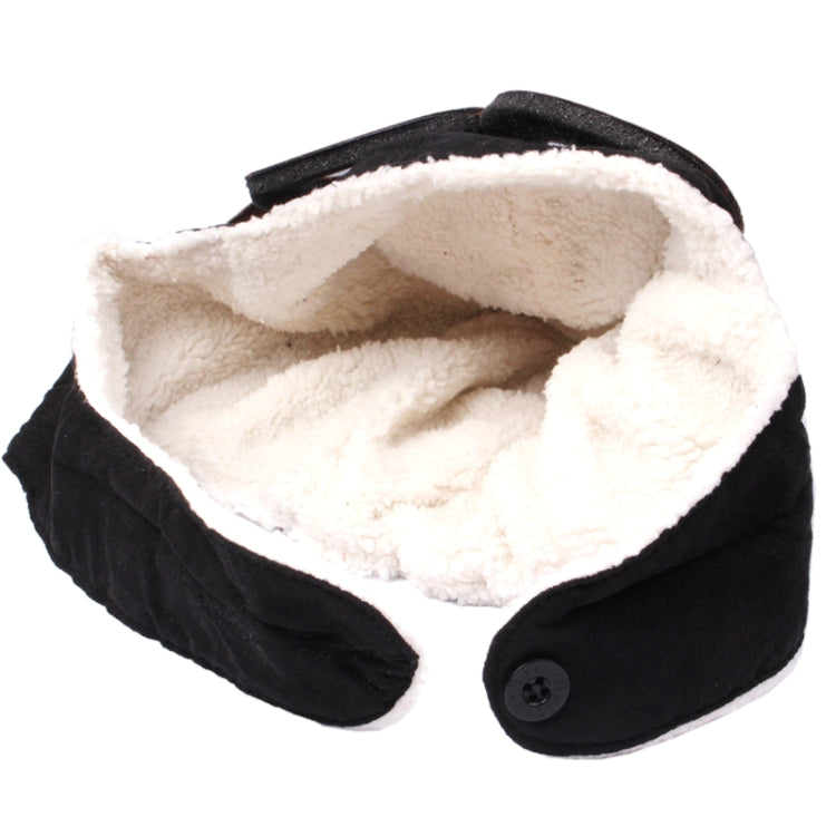 Pilot Glasses Style Sherpa Warm Baby Ear Hat(Black)