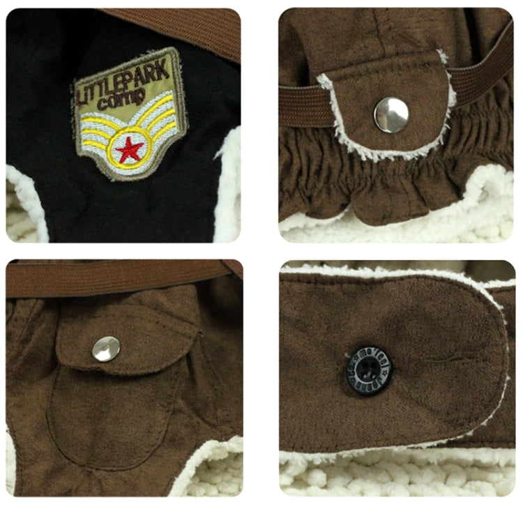 Pilot Glasses Style Sherpa Warm Baby Ear Hat(Black)