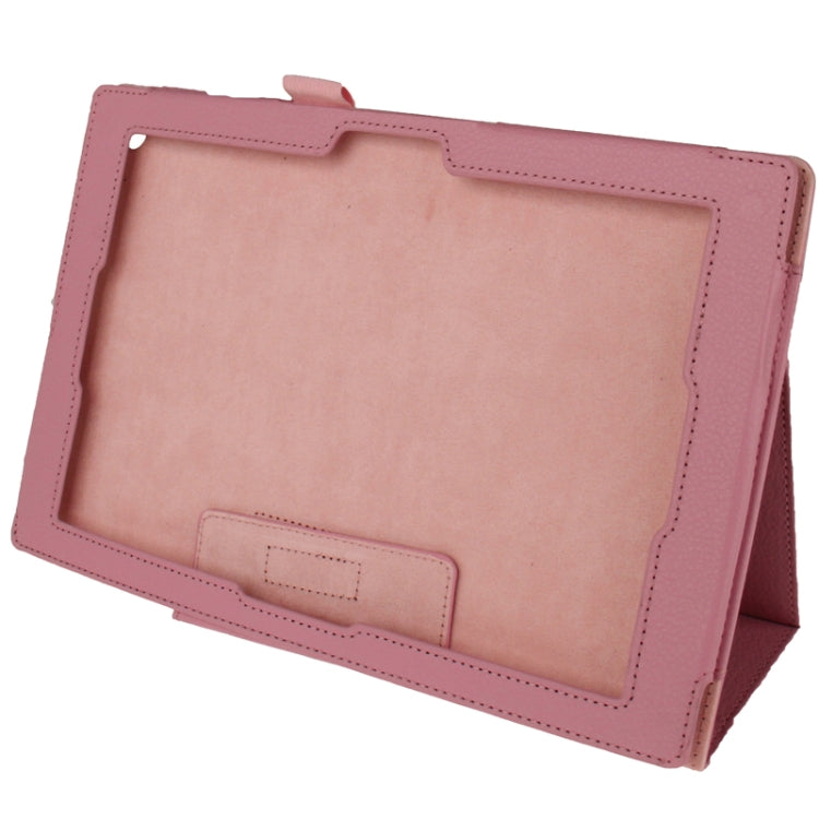 Litchi Texture Leather Case with Holder for Sony Xperia Tablet Z / 10.1