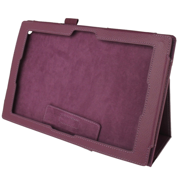 Litchi Texture Leather Case with Holder for Sony Xperia Tablet Z / 10.1