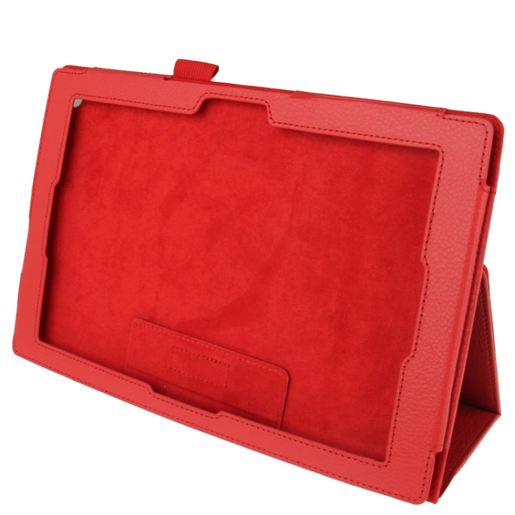 Litchi Texture Leather Case with Holder for Sony Xperia Tablet Z / 10.1