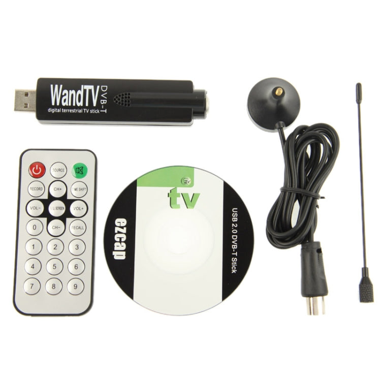 USB 2.0 DVB-T Stick, Support MPEG-4 Compression Format, Chip: IT19135(Black)
