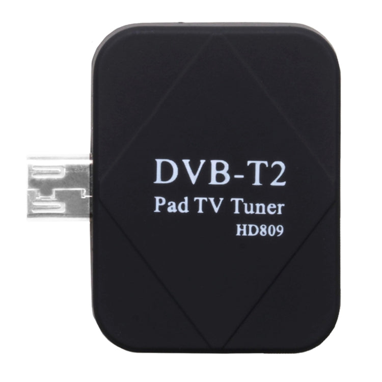 VVB-T2 Micro USB 2.0 Mobile Watch DVB-T2 TV Tuner Stick for Android Phone / Pad, Support Android 4.0.3 Above(Black)
