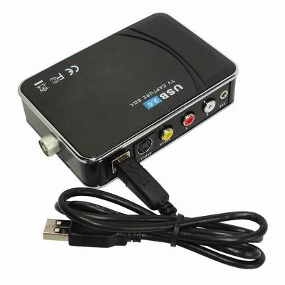 USB 2.0 Analog signals TV Capture Box(Black)