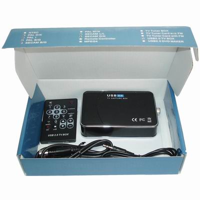 USB 2.0 Analog signals TV Capture Box(Black)