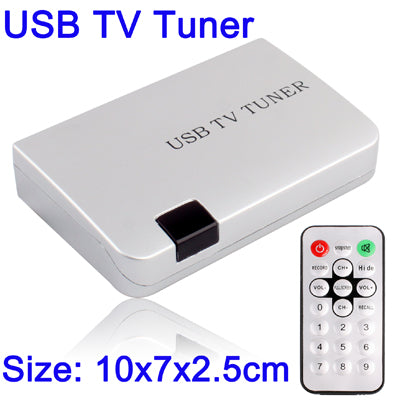 External TV Tuner Box, Supports NTSC, PAL or SECAM System, for LCD BOX Monitor(Silver)