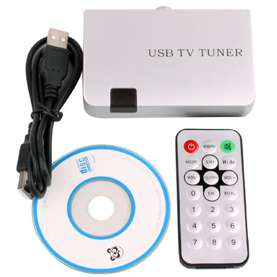 External TV Tuner Box, Supports NTSC, PAL or SECAM System, for LCD BOX Monitor(Silver)