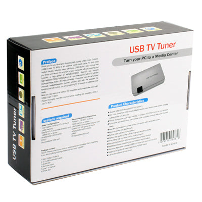 External TV Tuner Box, Supports NTSC, PAL or SECAM System, for LCD BOX Monitor(Silver)