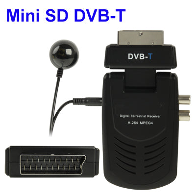 Mini SD DVB-T Digital Terrestrial Receiver, Scart Port USB Play & Record, Support MPEG4 Format