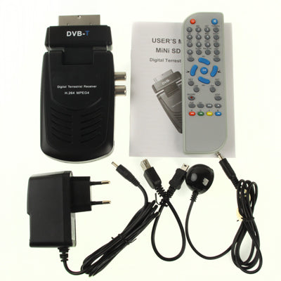 Mini SD DVB-T Digital Terrestrial Receiver, Scart Port USB Play & Record, Support MPEG4 Format