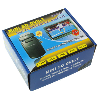 Mini SD DVB-T Digital Terrestrial Receiver, Scart Port USB Play & Record, Support MPEG4 Format
