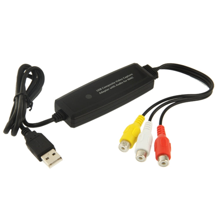 Composite to USB Video Capture Adapter with Audio for MAC(Transparent)