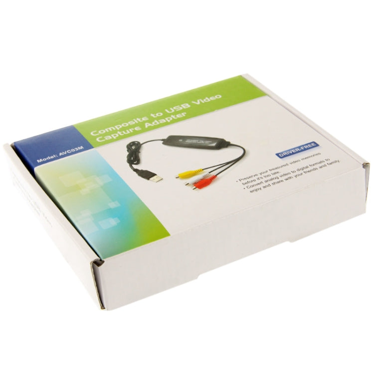 Composite to USB Video Capture Adapter with Audio for MAC(Transparent)
