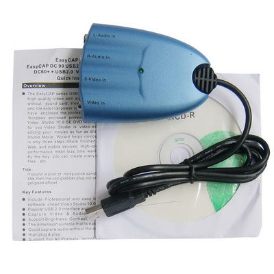 Easycap DC 90 USB 2.0 Video Grabber with Audio DC 60+ + USB 2.0 Video Adapter with Audio
