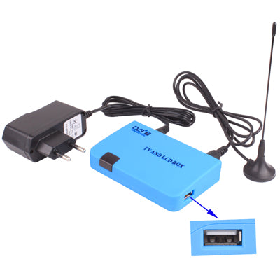 Stand-alone DVB-T Receiver TV / LCD Box(Blue)