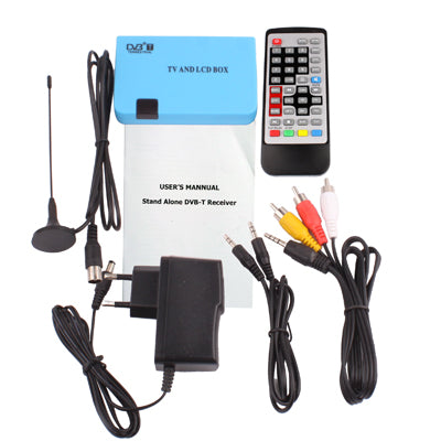 Stand-alone DVB-T Receiver TV / LCD Box(Blue)