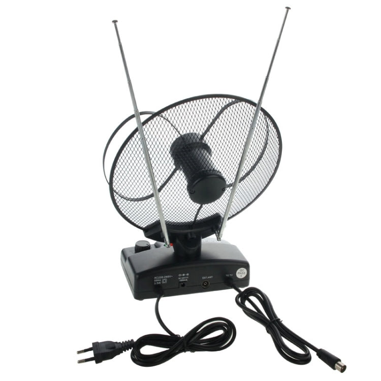 UHF / VHF / FM / DVB-T Amplified Indoor TV Antenna (MT-W-30A)(Black)