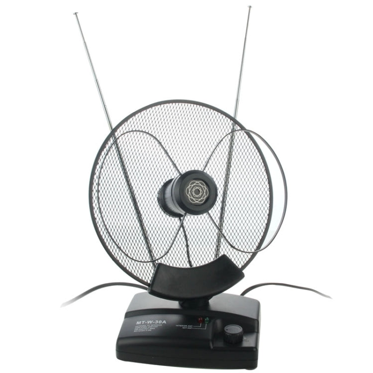 UHF / VHF / FM / DVB-T Amplified Indoor TV Antenna (MT-W-30A)(Black)