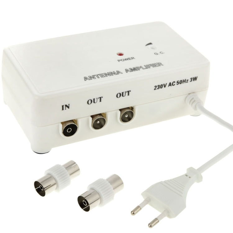 High Quality TV330 Indoor Antenna Amplifier with Gain Control(White)