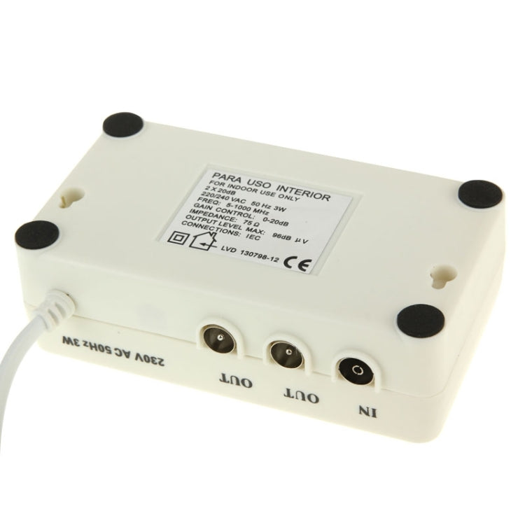 High Quality TV330 Indoor Antenna Amplifier with Gain Control(White)