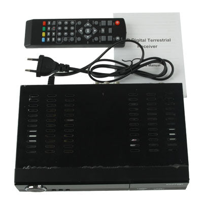 1080P Full HD DVB-T Digital Terrestrial Receiver with Remote Controller, MPEG-2 / MPEG-4 / H.264 Compression Format(Black)