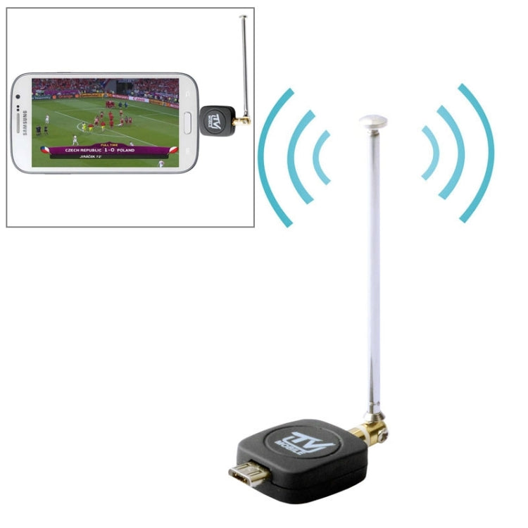 Micro USB 2.0 Mobile Watch DVB-T TV Tuner Stick for Android Phone/Pad(Black)