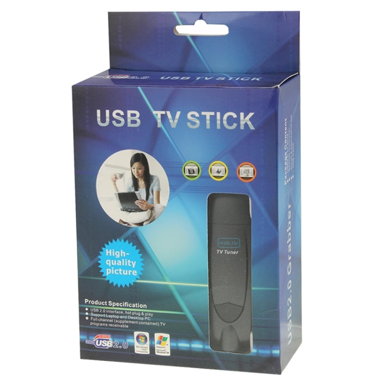 Mini USB 2.0 MPEG-2 Digital Analog TV Stick, Support FM
