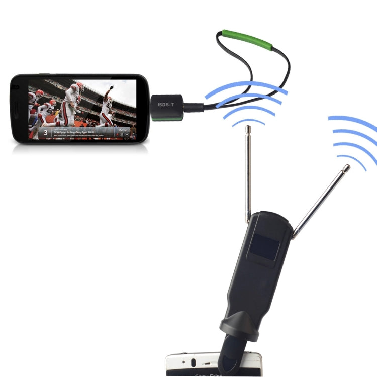 Micro USB 2.0 Mobile Watch ISDB-T Pad TV Tuner Stick with Antenna  for Android Phone / Pad with OTG, Support Android 4.1 Above