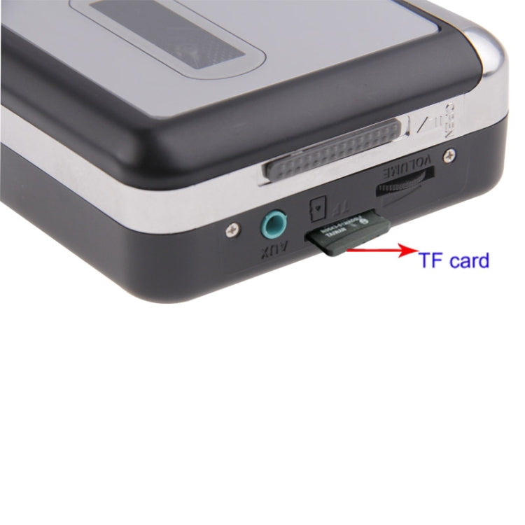 Plug and Play TF Card/Micro SD Cassette Tape to MP3 Converter (Black + Silver)
