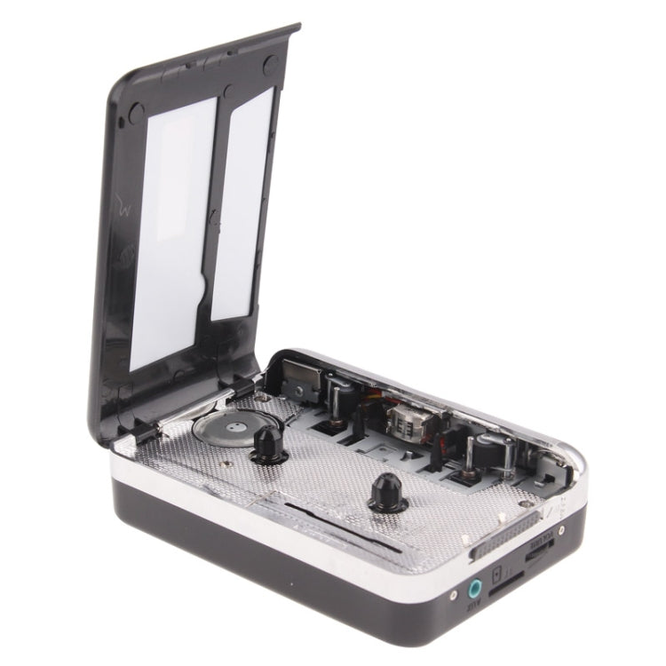 Plug and Play TF Card/Micro SD Cassette Tape to MP3 Converter (Black + Silver)