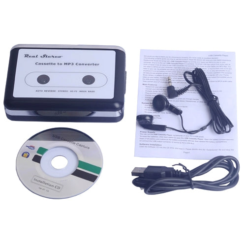 USB Stereo Cassette Capture Cassette to MP3 Converter