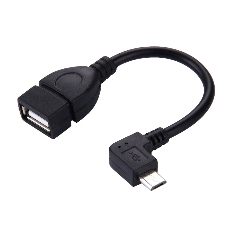 90 Degree Micro USB OTG Cable, For Samsung, Sony, Meizu, Xiaomi, and other Smartphones(Black)