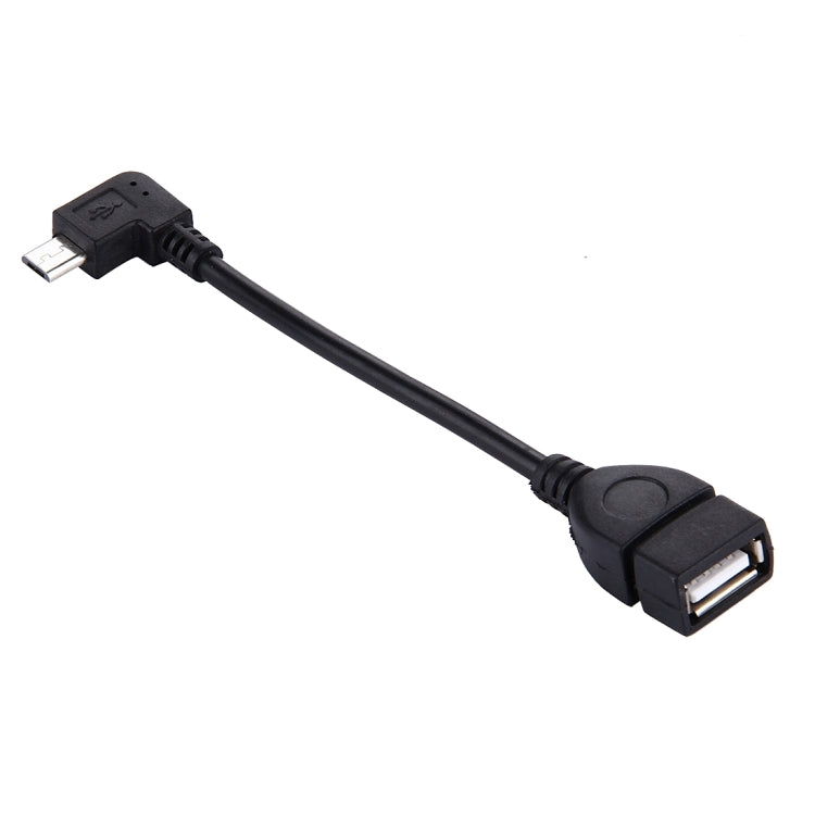 90 Degree Micro USB OTG Cable, For Samsung, Sony, Meizu, Xiaomi, and other Smartphones(Black)