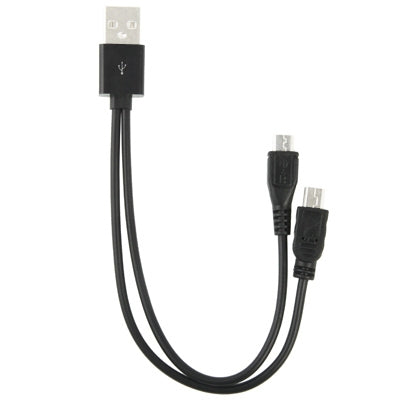 USB 2.0 to Micro USB + Mini 5 Pin Cable , Length: 21.5cm, For Samsung, HTC, Sony, Lenovo, Huawei, and other Smartphones(Black)