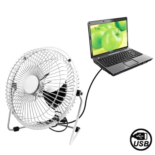 Metal Series Mini USB Fan, 360 Degree Rotate, Lileng-819(White)