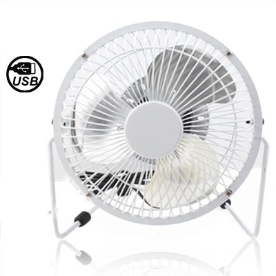 Metal Series Mini USB Fan, 360 Degree Rotate, Lileng-819(White)