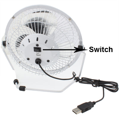 Metal Series Mini USB Fan, 360 Degree Rotate, Lileng-819(White)
