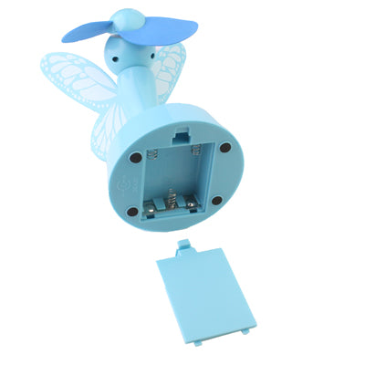 Mini Butterfly Style Fan (USB / Battery Power Supply), Blue(Blue)