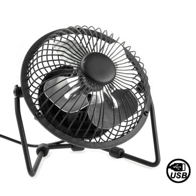 Metal Series Mini Desktop USB Fan(Black)