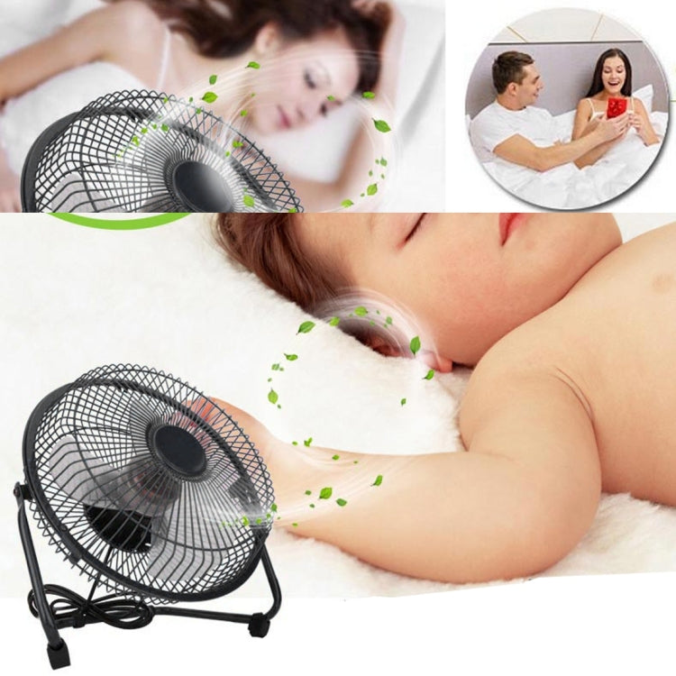 Metal Series Mini USB Fan, 360 Degree Rotate (Black)