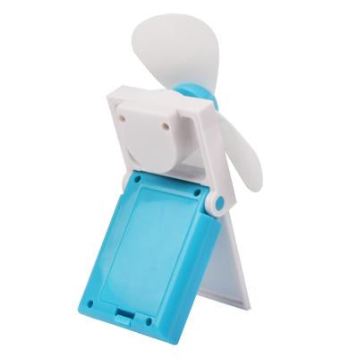 Electric USB Mini Cooling Fan USB Device Gadget with Mirror & Bracket