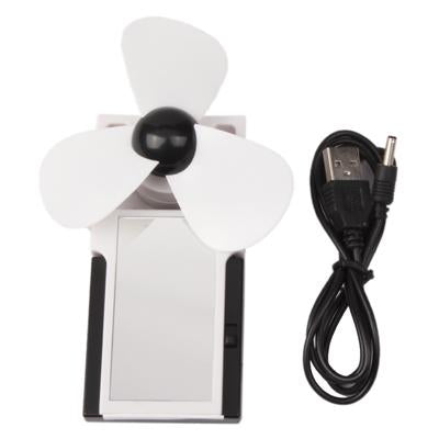 Electric USB Mini Cooling Fan USB Device Gadget with Mirror & Bracket
