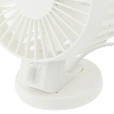 MSF-806 USB Dual Layers Blades Fan with Switch, Size: 13 x 10 x 7cm(White)