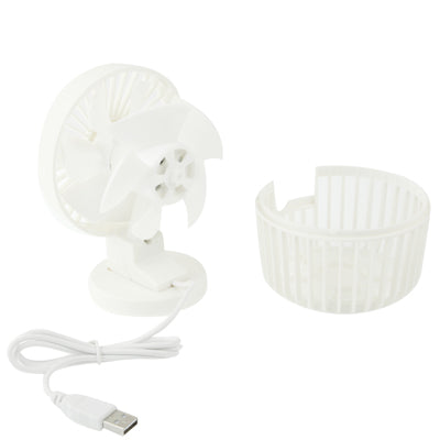 MSF-806 USB Dual Layers Blades Fan with Switch, Size: 13 x 10 x 7cm(White)