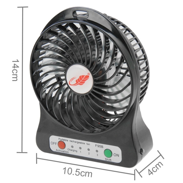 4 inch Portable USB Mini Fan with Wind Third Gear Adjustment, Size: 14cm x 10.5cm x 4cm