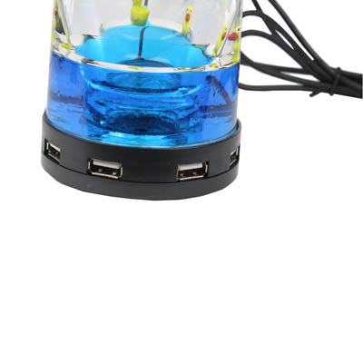Pen Holder Shaped USB 2.0 4 Ports Hub with colorful light