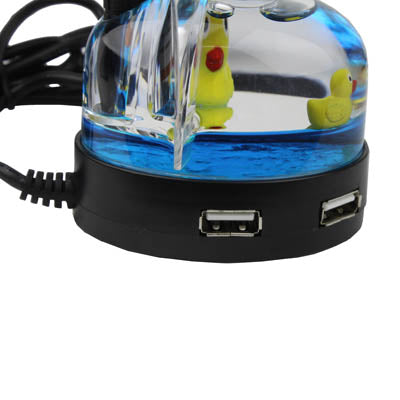 4 ports Liquid USB Hub with Pen and Business Card Holder