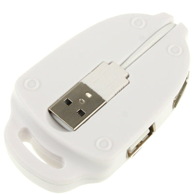 Mini Hi-Speed 4 Port USB 2.0 Hub,Support 500GB HDD