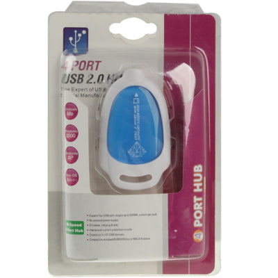 Mini Hi-Speed 4 Port USB 2.0 Hub,Support 500GB HDD